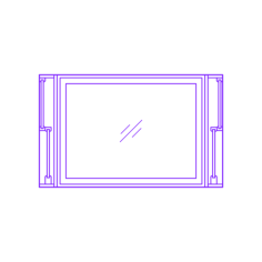 Buildings Bay Bow Windows Bay Window 90 Degree Double Hung Stencil Svg Design File, Free Vectors File
